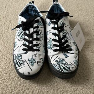 TOMS Women's White Star Wars Character Sketch Print Shoes Sneakers Size 8 New