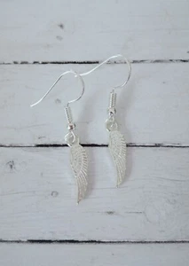 Angel wing silver earrings, guardian angel - Bild 1 von 2