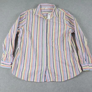 Gap Shirt Top Womens XL Casual Pocket Button Up Colorful Striped Long Sleeve NWT - Picture 1 of 7