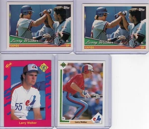 LARRY WALKER Lot of 4: 1990 Classic BB T16, 1991 Upper Deck 536, 1994 Topps 230  - Picture 1 of 2
