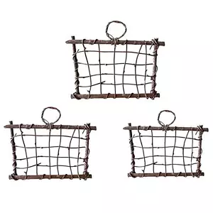 3Pcs Air Plant Frame Holder Office Air Plants Wall Hanger Tillandsia Display - Picture 1 of 6