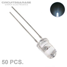 50 X 5mm Ultra Bright Water Clear White LED Light Emitting Diode Bulb - USA
