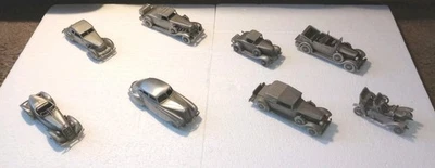 Lot of 8 Danbury Mint Pewter Car Collection 1:43 Scale  Cars As Is See Photos - Image 1 of 4