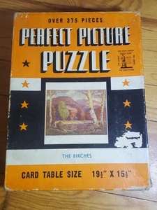 Vtg. Perfect Picture Puzzle " The Birches " Complete - Picture 1 of 2