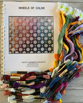 Lot 60 Anchor DMC Mixed Threads Floss and Wheels of Color Chart by Genny Morrow - Image 1 of 3