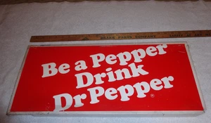 VINTAGE ANTIQUE ORIGINAL DRINK DR PEPPER BE A DOCTOR PEPPER 22" METAL SODA SIGN! - Picture 1 of 18