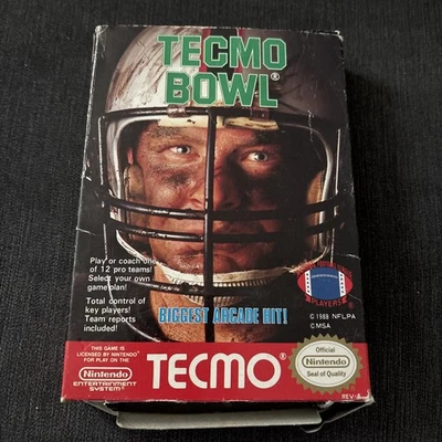 Tecmo Bowl (Nintendo Entertainment System, 1989) Box, Manual, & Cartridge - Image 1 of 4