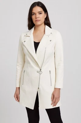 Abrigo Chaqueta Moto Akris Punto Cremallera Asimétrica Talla 4 Foto 1 de 4