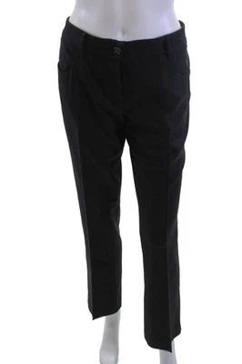 Miu Miu Women Black Dress Pants Virgin Wool Button Size 42 - Image 1 of 4