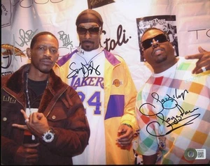 Snoop Dogg/Pfund (Kurupt, Daz Dillinger) signiert/Auto 8 x 10 Foto BAS LOA - Bild 1 von 3
