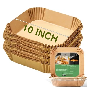 10 Inch Largest Square Air Fryer Disposable Paper Liner, XXL 100Pcs Air Fryer... - Picture 1 of 8