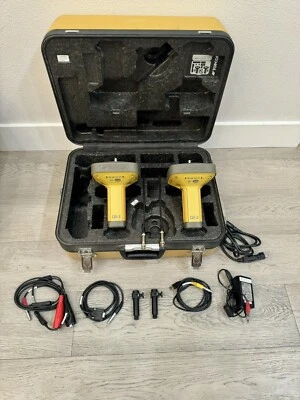 Topcon Dual GR-3 GPS Glonass Base Rover RTK Kit Digital UHF2 410-470MHz GR3 GNSS - Image 1 of 4