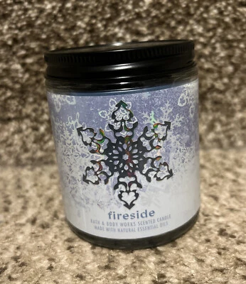 Bath And Body Works 1 Mecha Vela Vidrio Fireside Aceite Esencial Cedro Soja NUEVO Foto 1 de 3