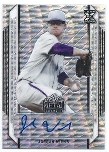 2021 Leaf Metal Draft BA-JW2 Jordan Wicks XRC RC Auto Silver Wave Autograph - Picture 1 of 1