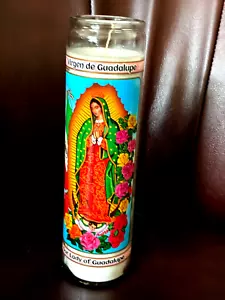 Jungfrau de Guadalupe 8" Gebetskerze Unsere Liebe Frau von Guadalupe Religion - Bild 1 von 4