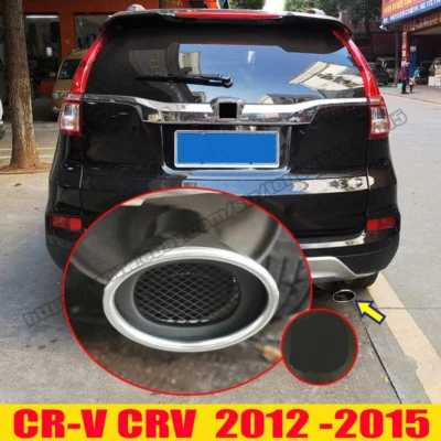 PARA HONDA CR-V CRV 2012-2016 plateado tubo de escape tubo de escape punta silenciador moldura Foto 1 de 4