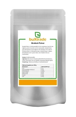 BUXTRADE 100g Brocoli Poudre En Qualité des Aliments Crus Smoothie Jus de Légumes Kochen