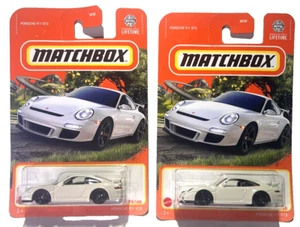 MATCHBOX PORSCHE 911 GT3 - WEISS 73/100 - 2 STÜCK - Bild 1 von 4