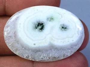 27 CT NATURAL STALACTITE SOLAR QUARTZ OVAL CABOCHON PENDANT GEMSTONE FF-211 - Picture 1 of 5