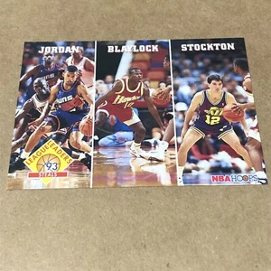1993 NBA Hoops League Leader Steals Michael Jordan,Blaylock,Stockton NM - Picture 1 of 6