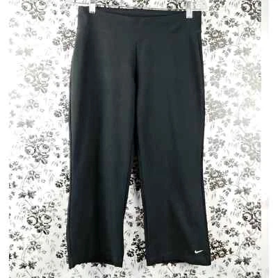 Nike Dri Fit Negro Capri Leggings Entrenamiento Ejercicio Ropa Activa Talla Pequeña Foto 1 de 4