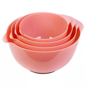 4 Quart Large Plastic Mixing Bowls Microwave Safe Mixing Bowl Set With Pour Spou - Picture 1 of 7