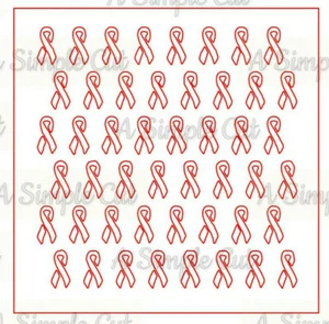 Awareness Ribbon Pattern Stencil - Picture 1 of 1
