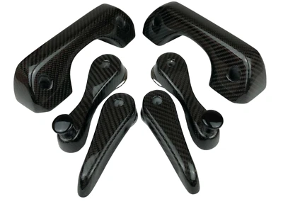 Muebles de puerta para Austin Rover Mini Tiradores de fibra de carbono, bobinadoras, juego de manijas Foto 1 de 4