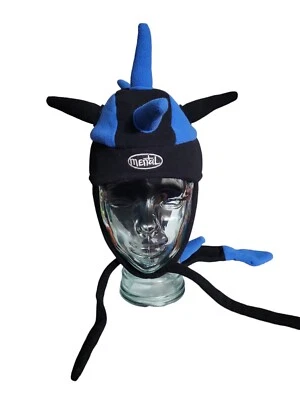 De Colección Mental Y2K Snowboard Esquí Gorro Negro Azul Picos con Cola Juvenil OS Foto 1 de 4