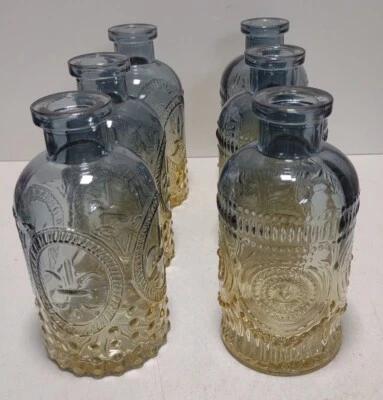 Florero de vidrio decorativo color degradado arreglo floral 2 estilos centro de mesa Foto 1 de 4