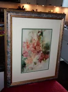 MARILYN JACOBS ORIGINAL WATER COLOR ART - FRAMED - MATTED - 19.5" x 23.5" - Bild 1 von 10