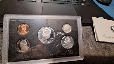 1996 S U.S Mint Premier Silver Proof Set with Display Case, OGP & COA - Image 1 of 3