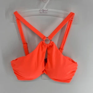 L'agent Provocateur Adrina Damen neonorange Schlüsselloch Neckholder Bikini Top Damen M - Bild 1 von 8