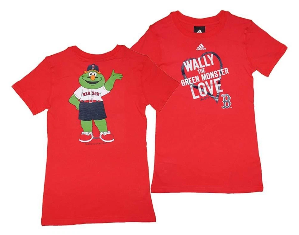 Nueva con etiquetas Camiseta Adidas Boston Red Sox MLB Jóvenes Niñas 7-16 Wally "Mascot Love" - Roja Foto 1 de 1