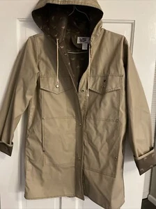 Vintage Lot One Inc of Boston Women's Rain Coat PVC Plaid Lined M. Excellent - Picture 1 of 4