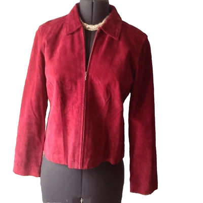Genuine Sonoma Jean Company Women's Zip Front Suede Leather Jacket Size Medium  - Image 1 of 4
