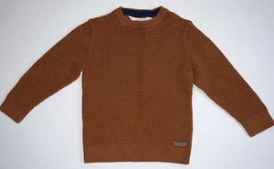 H&M Kid's Sweater Size 3/4T Waffle Knit Brown Boy’s Crew Neck - Picture 1 of 9