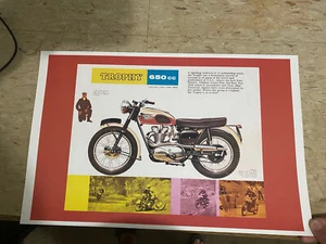 Póster anuncio vintage de motocicleta Triumph Trophy 650 T543 - Imagen 1 de 1