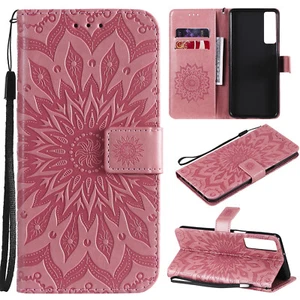 Retro Pattern PU Leather Flip Wallet Case Cover for LG K12 Plus V40 K10 V30 V50 - Picture 1 of 20