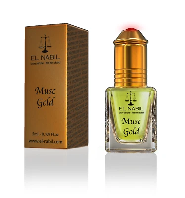 EL NABIL Musc Gold 5ml Parfum Duft - El-Nabil Misk El-Musc Parfüm-Öl für Mann & Frau