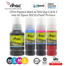 Rihac Refill Ink for Epson 502 T502 EcoTank ET-2850 ET-3800 ET-4850 ET-4750