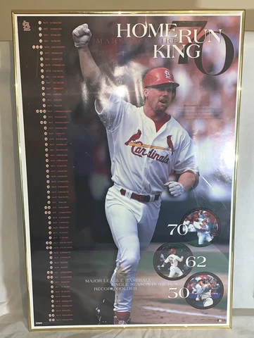 MARK MCGWIRE 70 ST. LOUIS CARDINALS HOME RUN KING POSTER - COSTACOS 1998 Cover