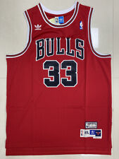 Rétro Scottie Pippen #33 Chicago Bulls Maillot de Basket Cousu Rouge