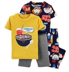 NWT 5t 5 Cereal sly cool bacon eggs breakfast pajamas easter vacation carters pj - Picture 1 of 10