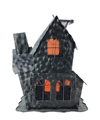 复古幽灵黑色金属鬼屋灯笼橙色窗户 — 第 1/4 张图片