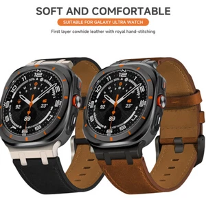 Skórzany pasek do Samsung Galaxy Watch Ultra 47MM Smartwatch Pasek Bransoletka Pasek - Zdjęcie 1 z 17