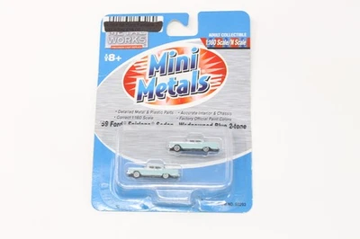 N 1:160 Mini Metales 50293 59 Ford Fairlane Sedán Madera de Cuña Azul 2 Tonos Foto 1 de 3