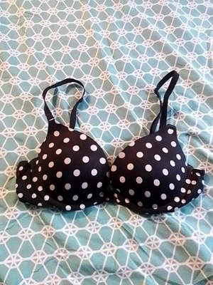 Sujetador Victoria's Secret ROSA Blanco y Negro Lunares Talla 34A Foto 1 de 3