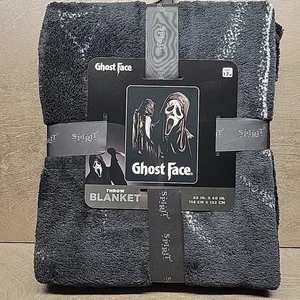 Ghost Face Scream Movie Throw Blanket 45 x 60 Inches Horror Halloween Black - Picture 1 of 5