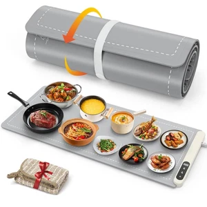 Extra Large Warming Mat for Food - Rapid and Full Surface Heating, 6 Temp Set... - Bild 1 von 8